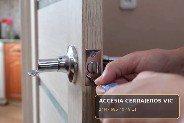 Instalación de cerradura de puerta en Vic